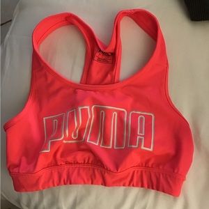 Neon pink Puma sports bra